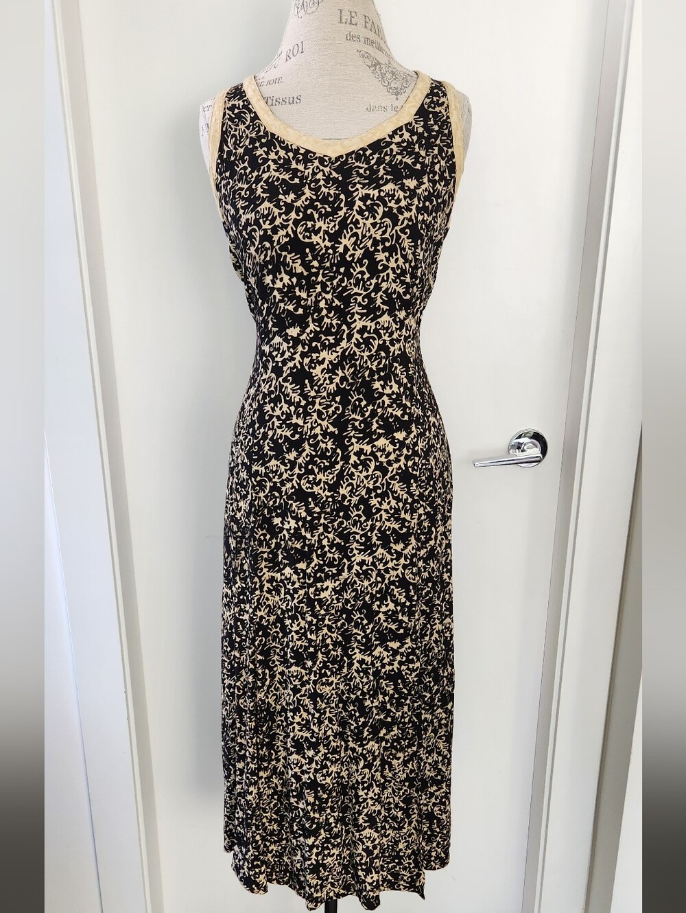 Vintage Tea Length Fitted Maxi Dress
